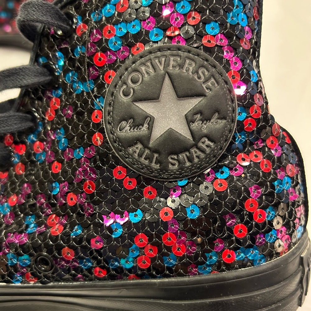 Converse Multicolor Sequin High Tops - image 3
